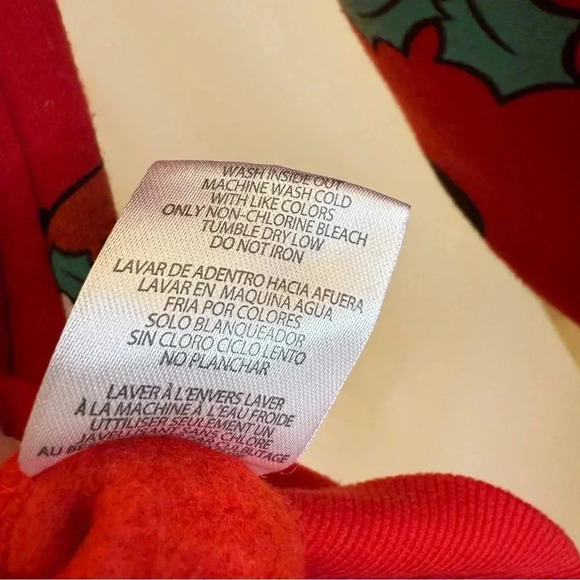 Disney Women's M Mickey Mouse Christmas Pullover Red Sweatshirt Holiday - Picture 13 of 13